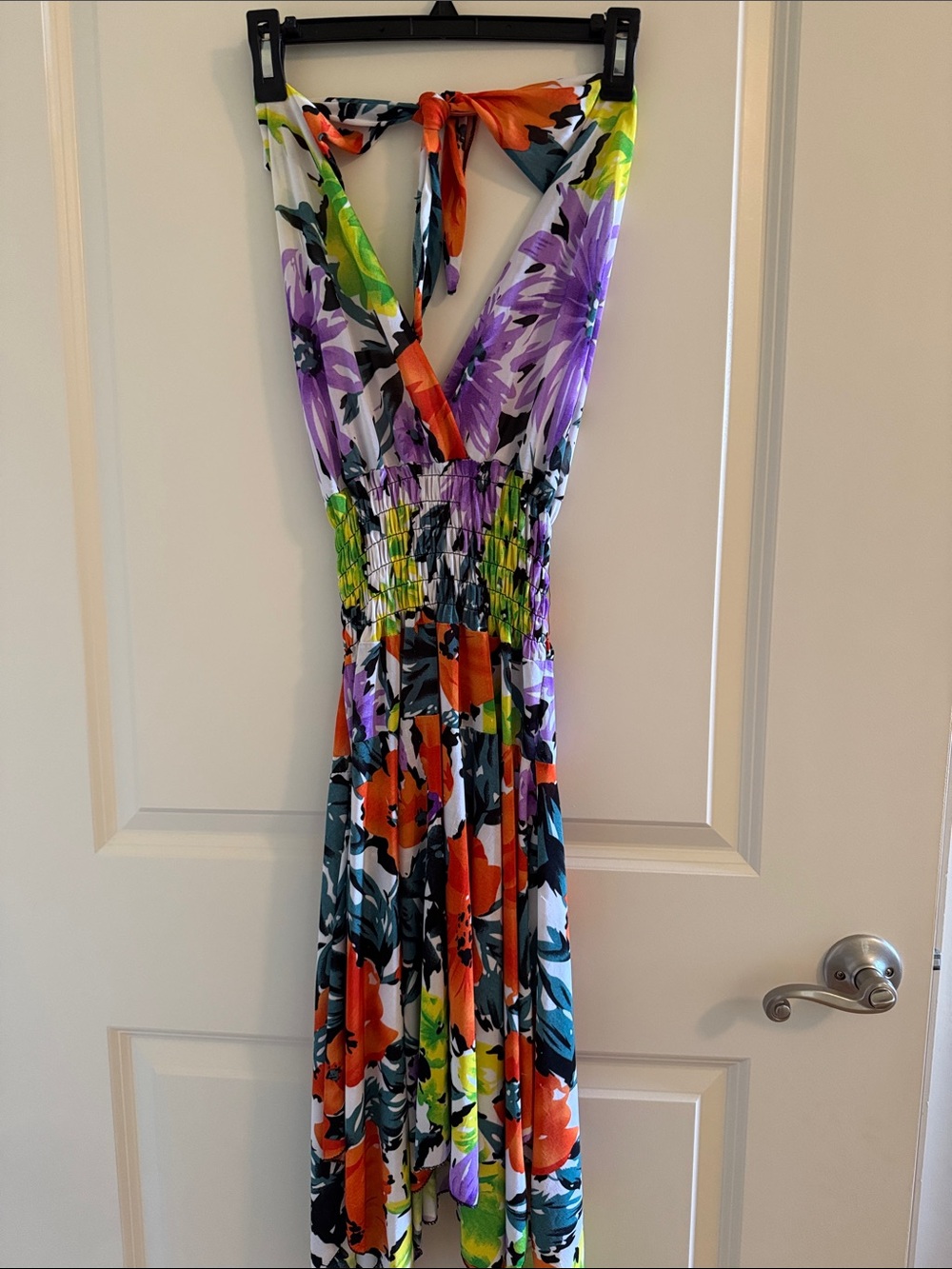 Floral Halter Maxi Dress in Multicolor
